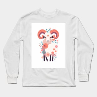 Stunning Capricorn Zodiac Illustration Long Sleeve T-Shirt